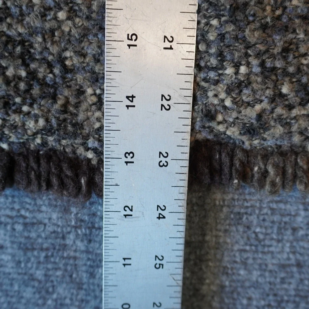 Coldwater Creek Womens Small Tweed Knit Cardigan‎ Faux Fur Trim Button Front
